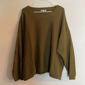 Olive green textured Madewell sweater